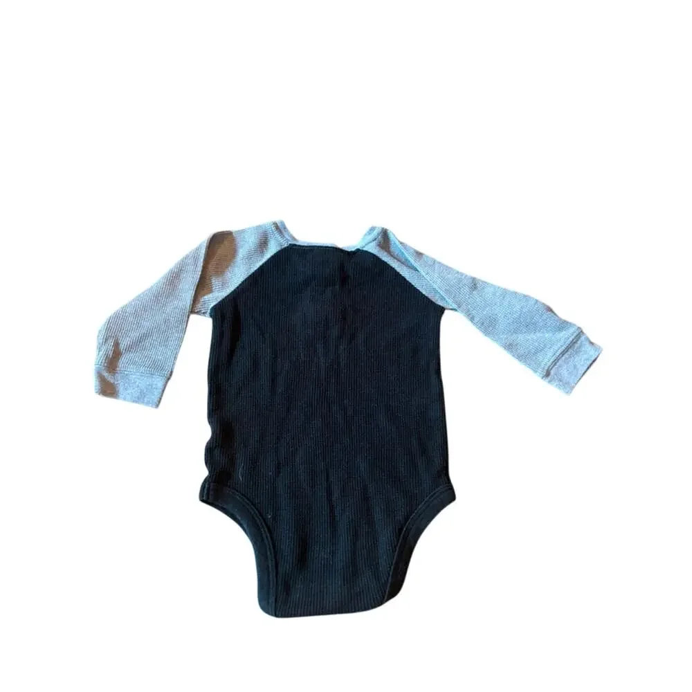 Garanimals Black & Gray Waffleknit One Peice Size 12 M